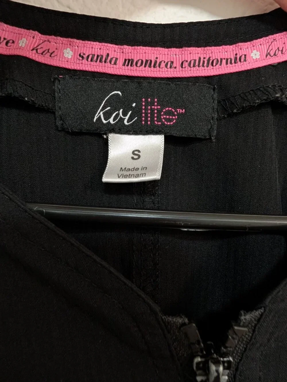 Koi Lite Black Scrub Jacket Women Size Small